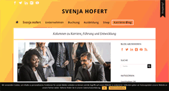 Desktop Screenshot of karriereblog.svenja-hofert.de