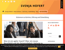 Tablet Screenshot of karriereblog.svenja-hofert.de